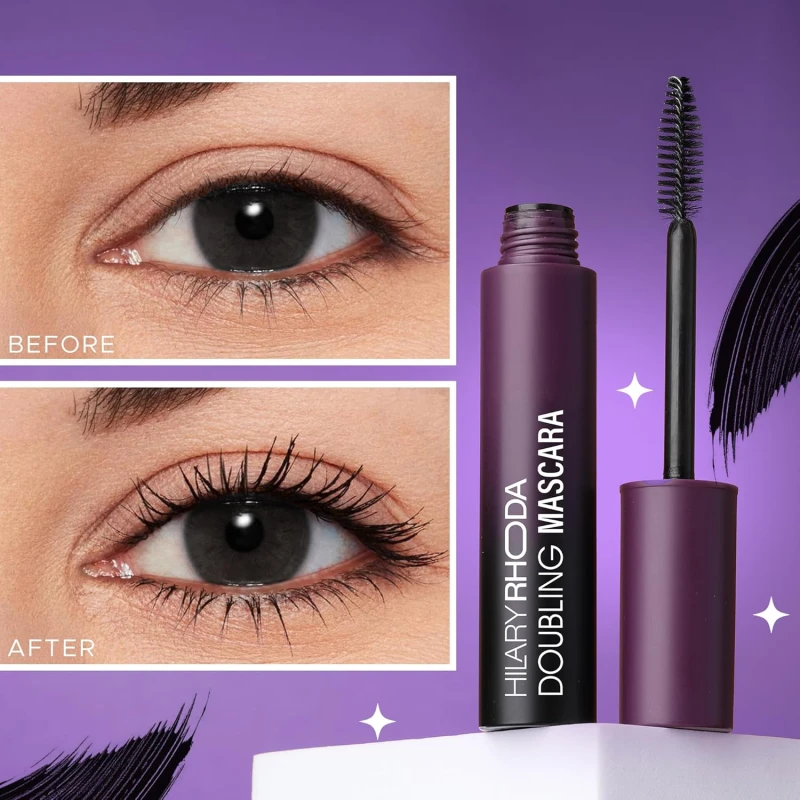 Hilary Rhoda Doubling Mascara | Bold Black Finish | Waterproof & Smudge-Proof | Volumizing & Curl Lift | Clump-Free | Quick Dry | 12ml thumbnail 6